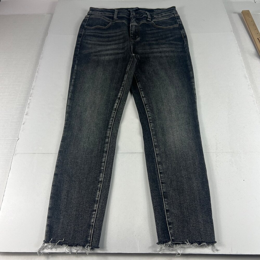 Judy Blue Jeans Women's 29x24* Skinny High Rise Black Faded Stretch Denim Tag 30